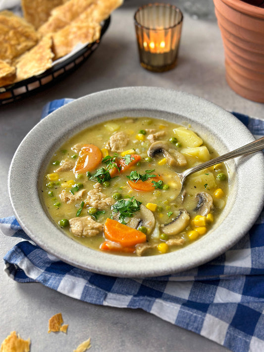 Vegane Hühnersuppe