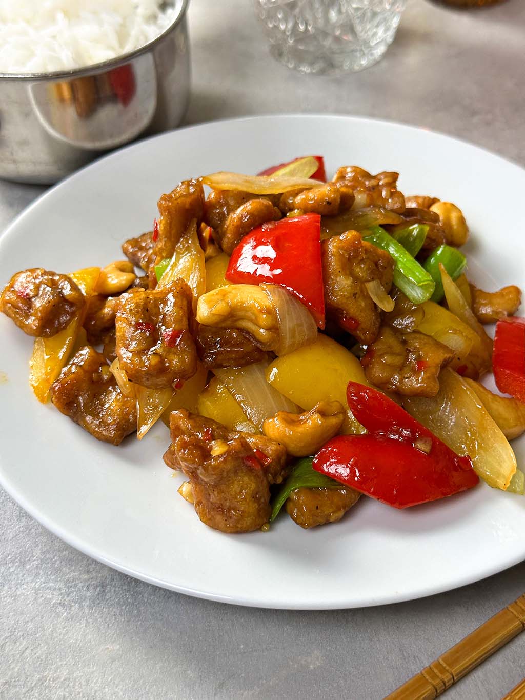 Veganes Hähnchen mit Cashew